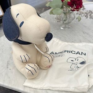American Eagle Outfitters Snoopy Plush in Cream and Navy